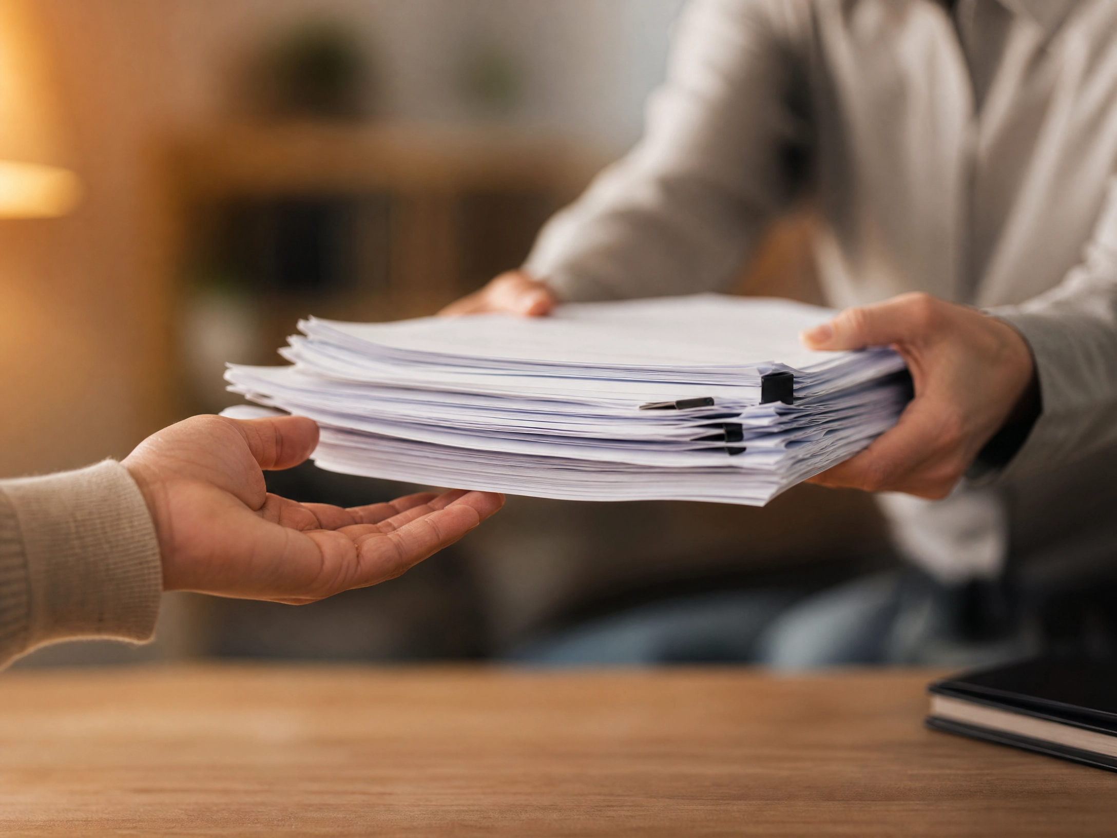 Persönliche Unterstützung bei Papierkram und Anträgen